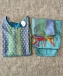 Sea Blue Chanderi silk Kurti set - 40