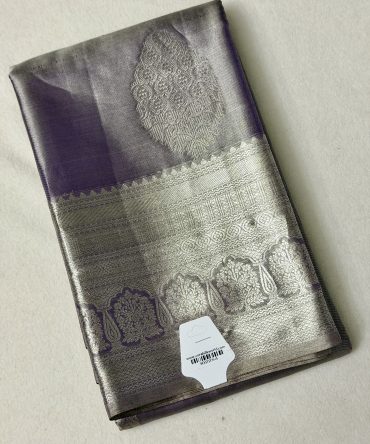 Premium Light Lavender Kanchipuram Tissue Silk Saree