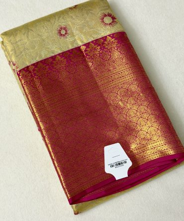 Handloom Pure Premium Kanchipuram Bridal Tissue Silk Saree