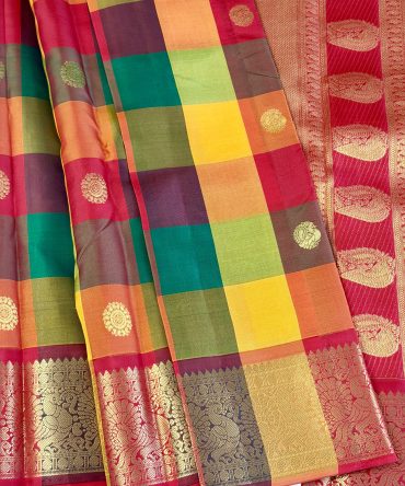 Handloom Palum Pazhamum Pure Premium Kanchipuram Silk Saree